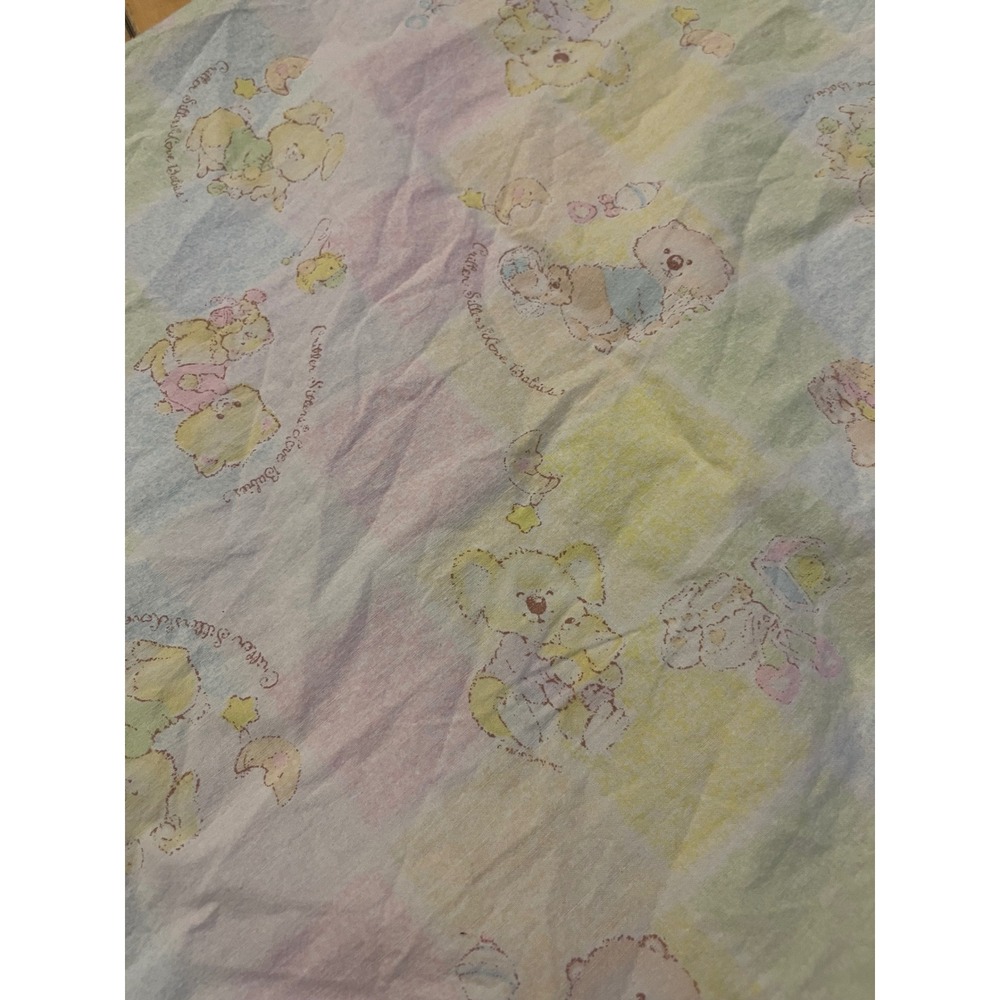 Vintage 1983 Hallmark Critter Sitters Crib Sheet & Receiving  Nursery blanke - Picture 8 of 12